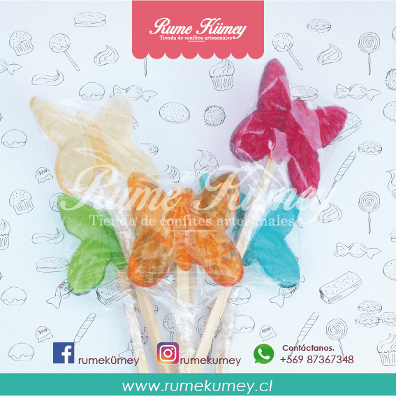 mariposas de caramelo x20