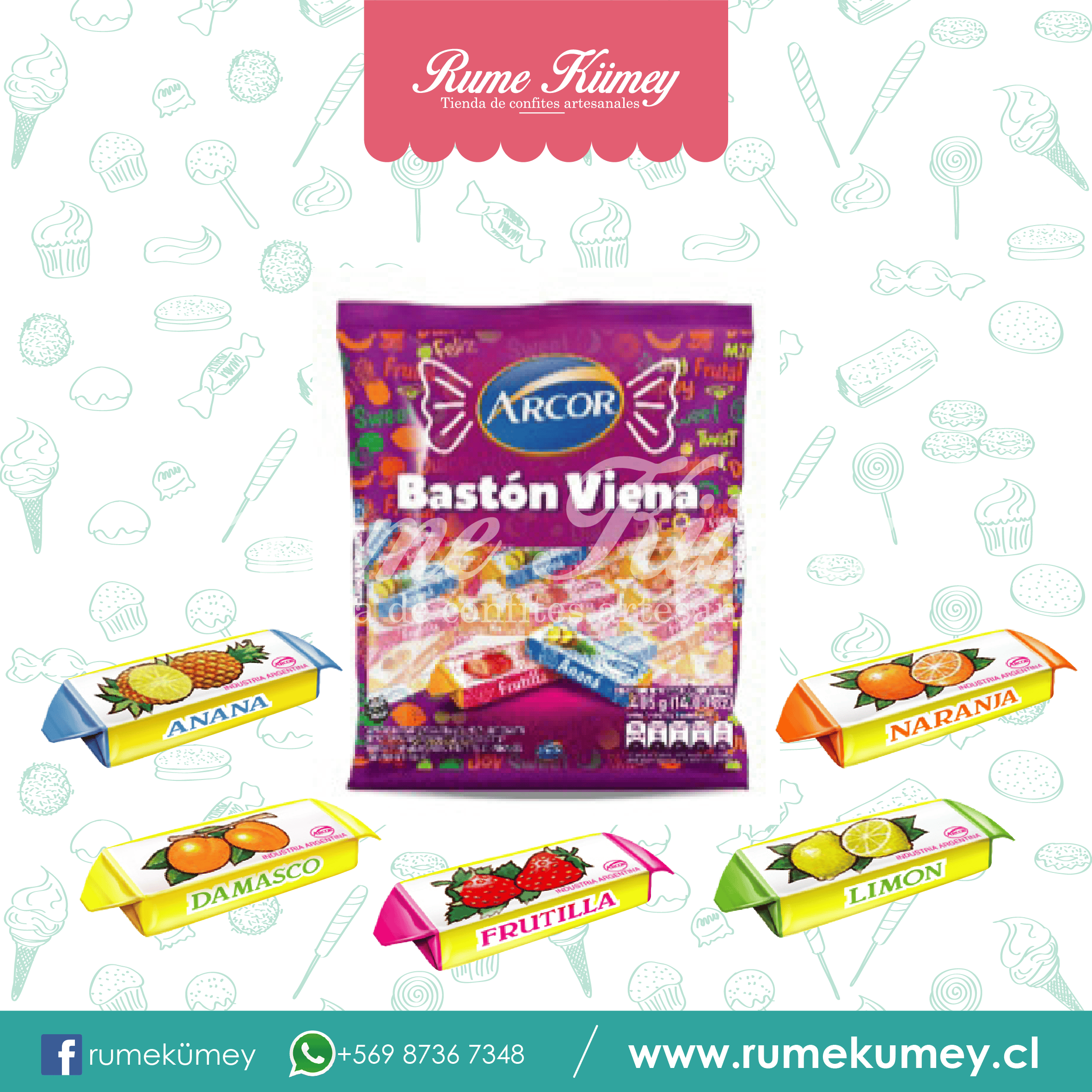 caramelo bastón Viena