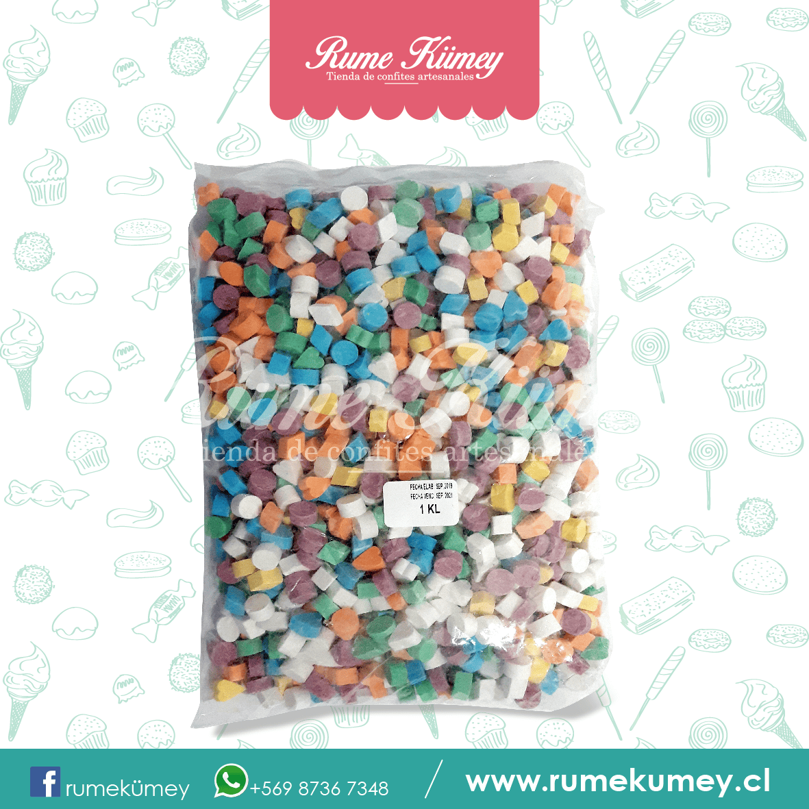 pastillas de saloon. unas pastillas clasicas y retros totales. disponible en colores y sabores surtidos. en formato de kilo