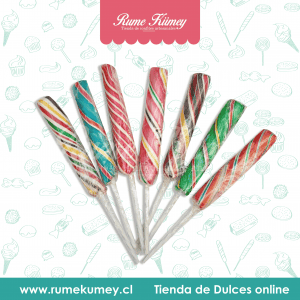 pirulos de caramelo en hermosos colores y todos con envoltorio individual