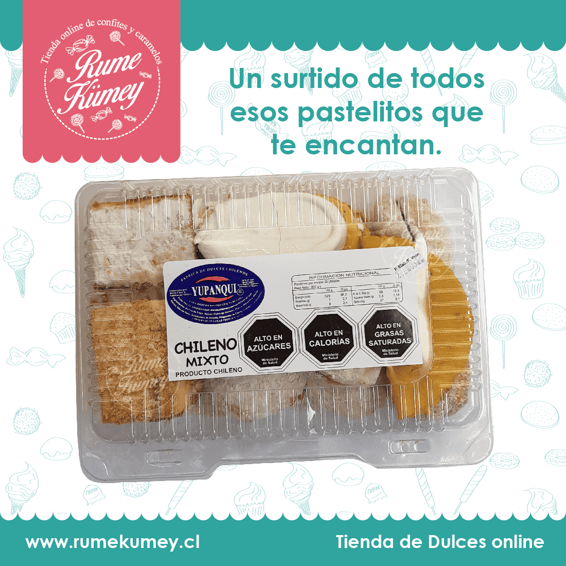 caja surtida de dulces artesanales