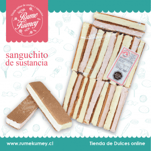 sanduich de galleta con sustancia. un exquisito dulce artesanal. disponible en su formato de 20 unidades
