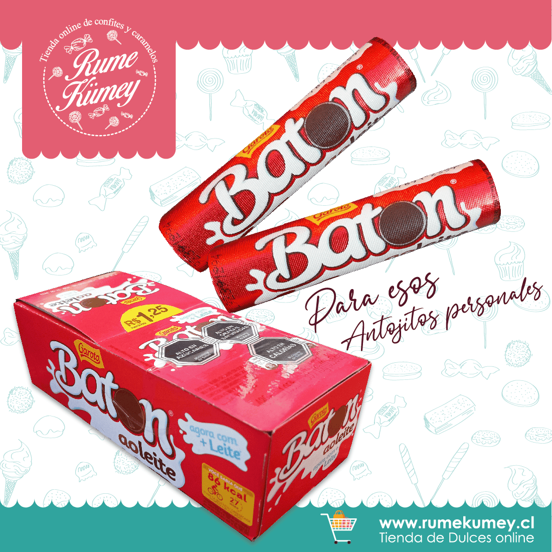 chocolate baton x30 unidades