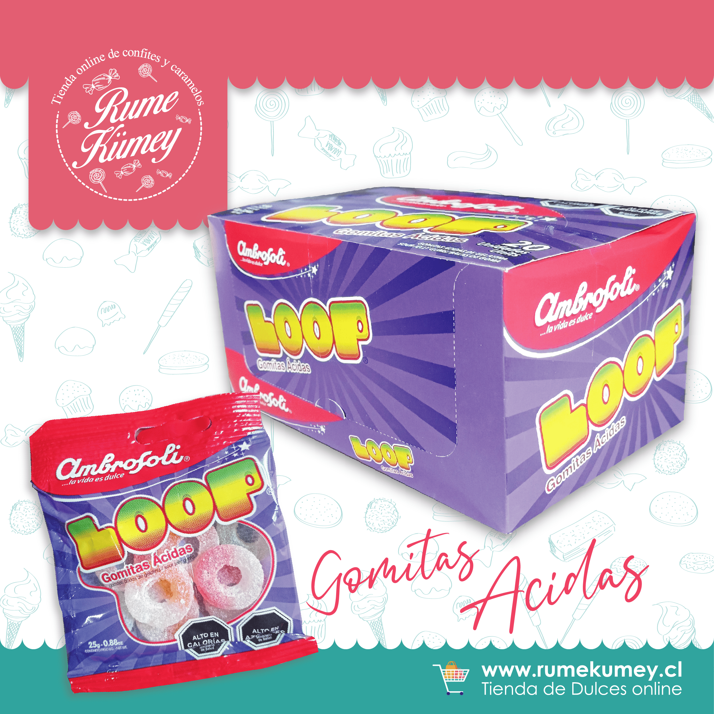 gomitas acidas loop de ambrosoli.