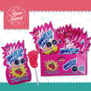 paleta sabor frutilla mas popping candy / bomba lollipoppetazeta