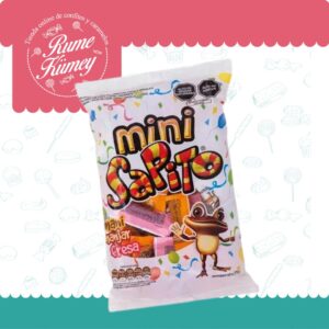 Mini Sapitos, sabor maní, manjar y fresa Arcor (bolsa con 50 uni)