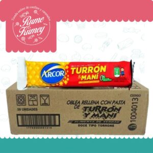 Caja de oblea Turrón & Maní de Arcor (caja con 50 uni)