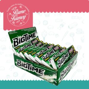 Bigtime Verde - Chicle Sabor Menta Sin Azúcar (caja Con 20u)