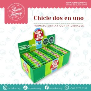comprar chicle dos en uno de menta chicle dos en uno menta x64 unid