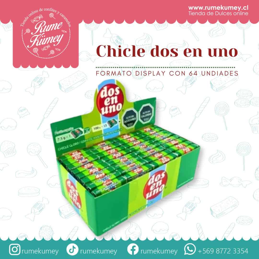 comprar chicle dos en uno de menta chicle dos en uno menta x64 unid