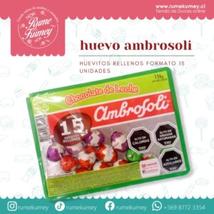 huevos de chocolate ambrsoli x15