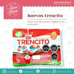 huevitos de chocolate trencito 25 unidades