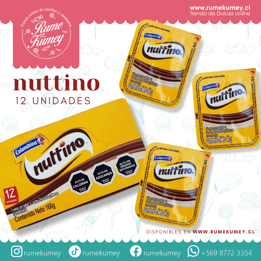 formato disponible de 12 unidades/ nuttino crema x12