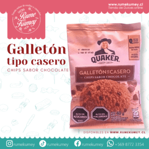 galleton tipo casero chips de chocolates rojos quaker