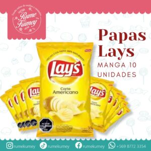 manga de papas lays x10 unid