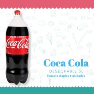 Coca Cola desechable 3 litros formato display