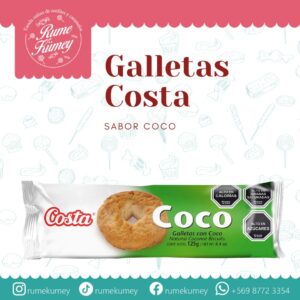 galleta costa sabor coco