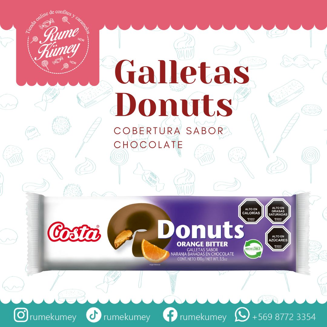 galleta donuts naranja