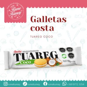 galletas tuareg de costa sabor coco 120 gramos