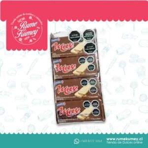 Galleta oblea chocolate Max wafer bolsa 8 paquetes