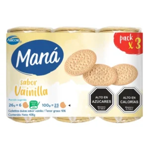 arcor mana vainilla 408gr