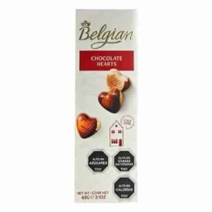 belgian chocolate hearts 60gr
